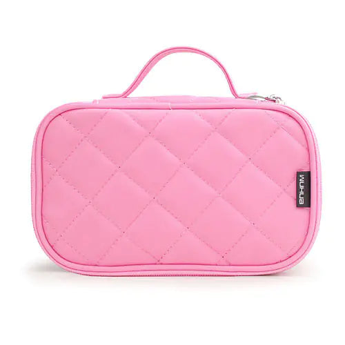 Korean Makeup Bag - small portable waterproof organizer in stylish pink design